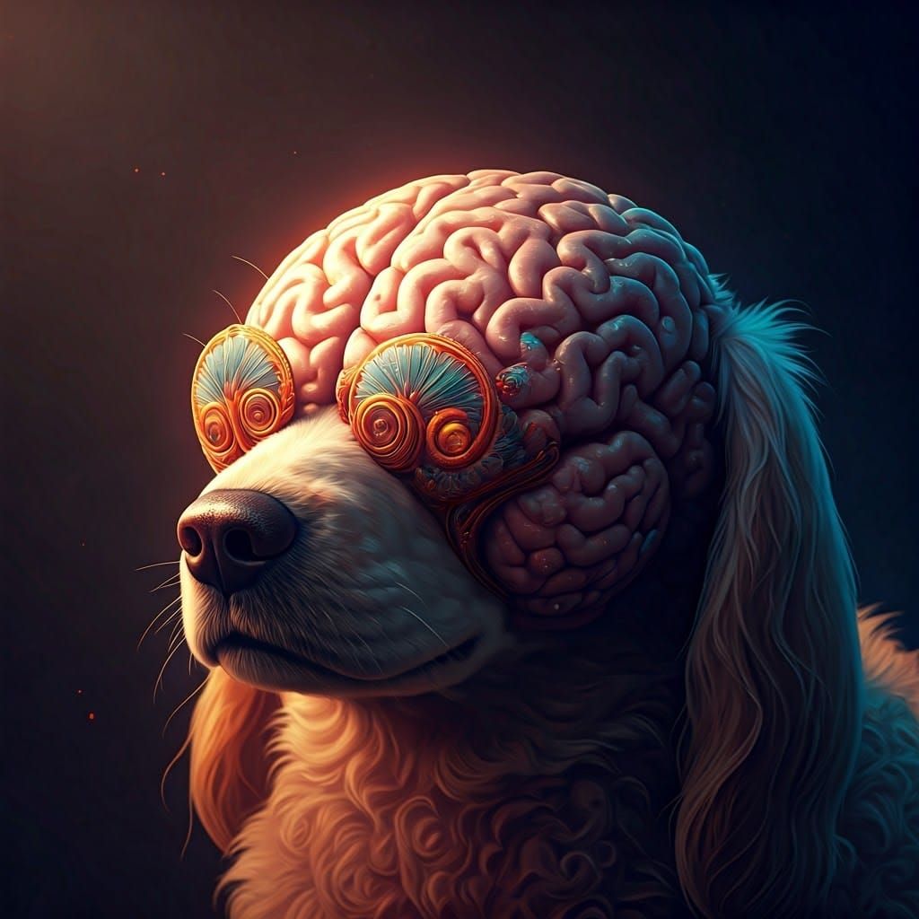 Exploring the Mind of a Canine in Vibrant Fantasy