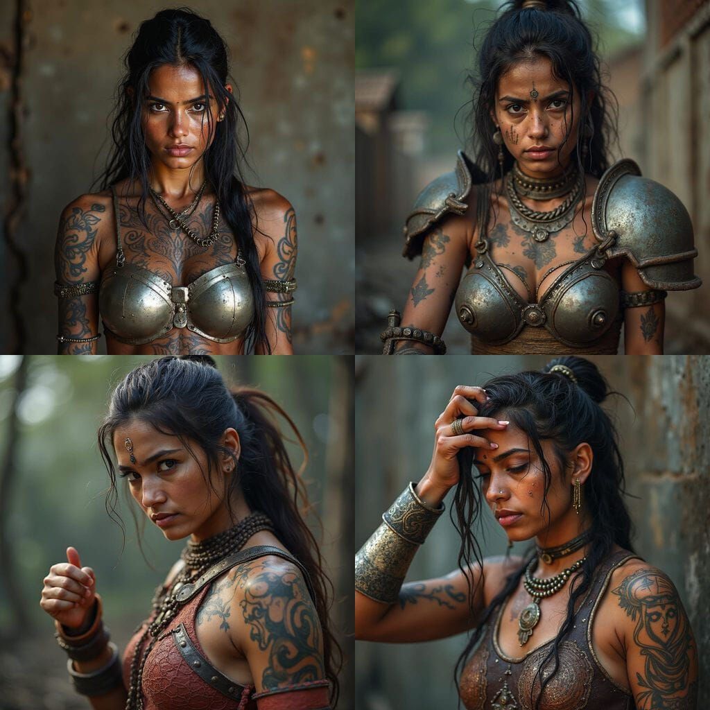 Bangladeshi Female Warrior in Intense Battle