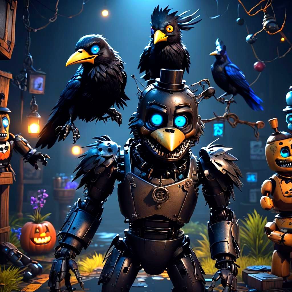 Raven Animatronic in Five Nights at Freddy's Style