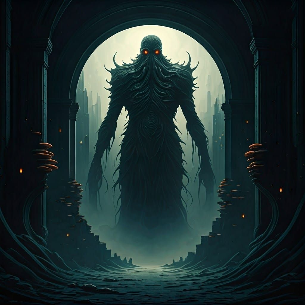 Azathoth Emerges from Shadow in Haunting Style