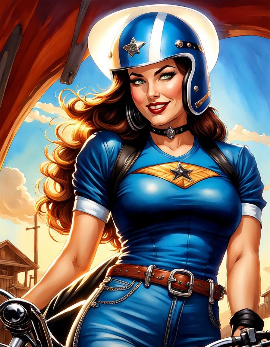 Animated Portrayal of an Outlaw Biker