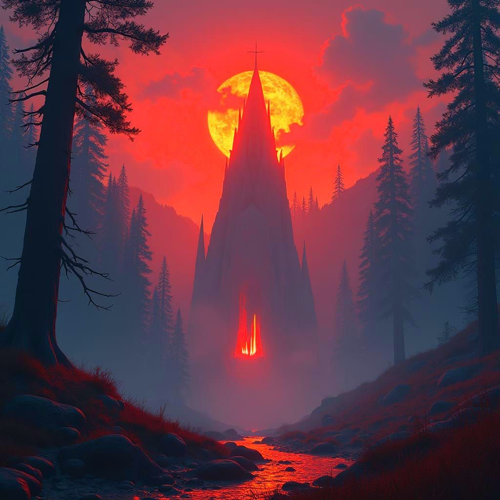 Fantastical Wildfires in Detailed Matte Painting