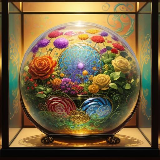 Golden Miniature Car in Candyland Garden