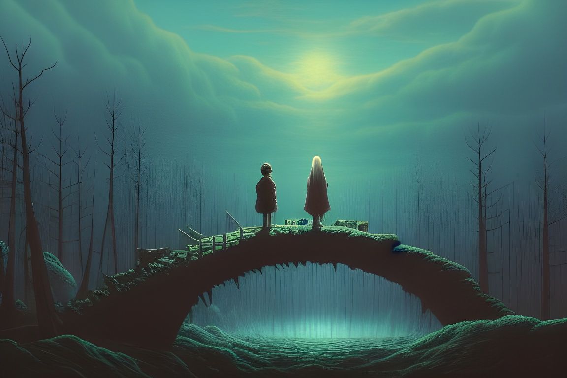 Apocalyptic End in Ghibli and Expressionist Style