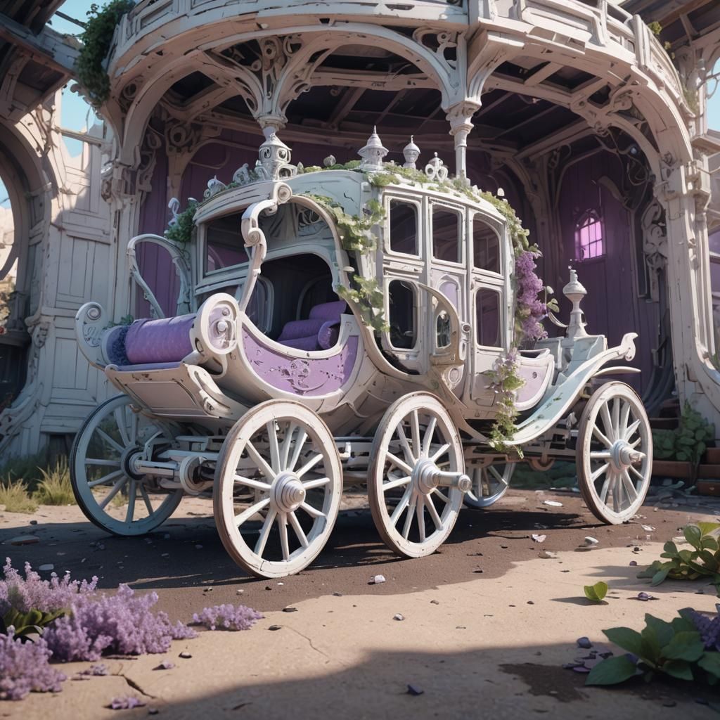 Sci-Fi Carriage Concept Art in Cinematic Style