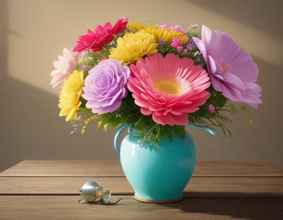 Still Life: Flowers, Trophy, and Golden Light