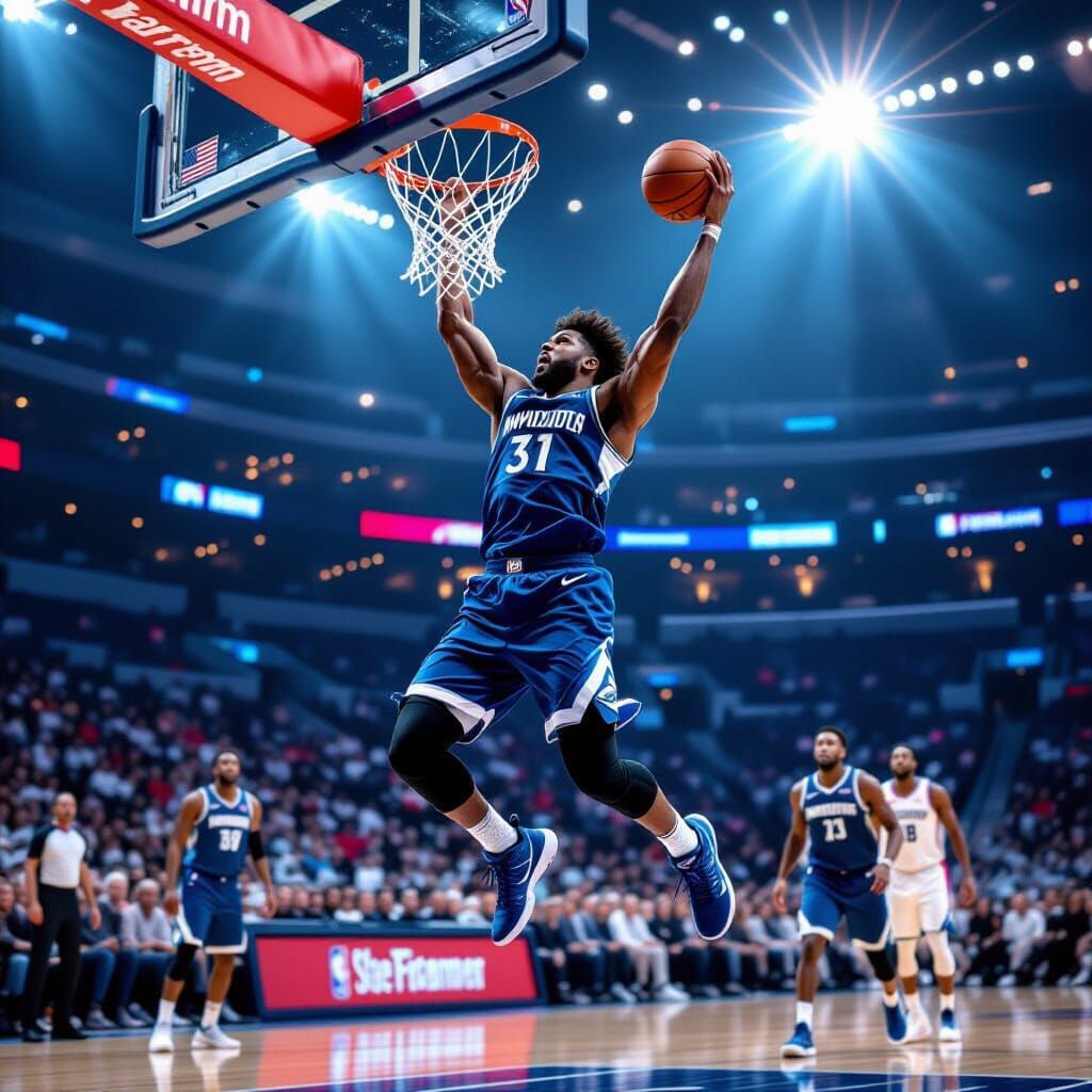 Anthony Edwards Soars for Electrifying Slam Dunk