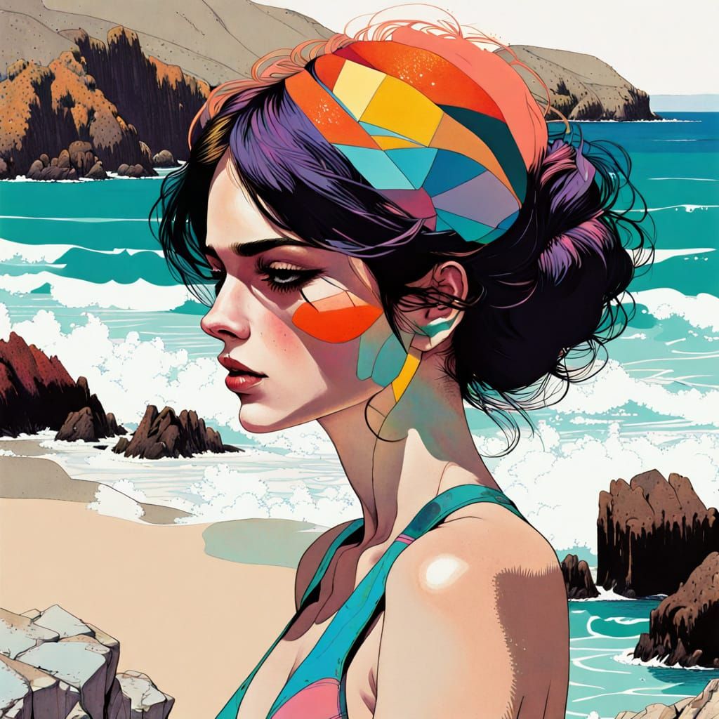 Colorful Rocky Coastline Inspired by Roset