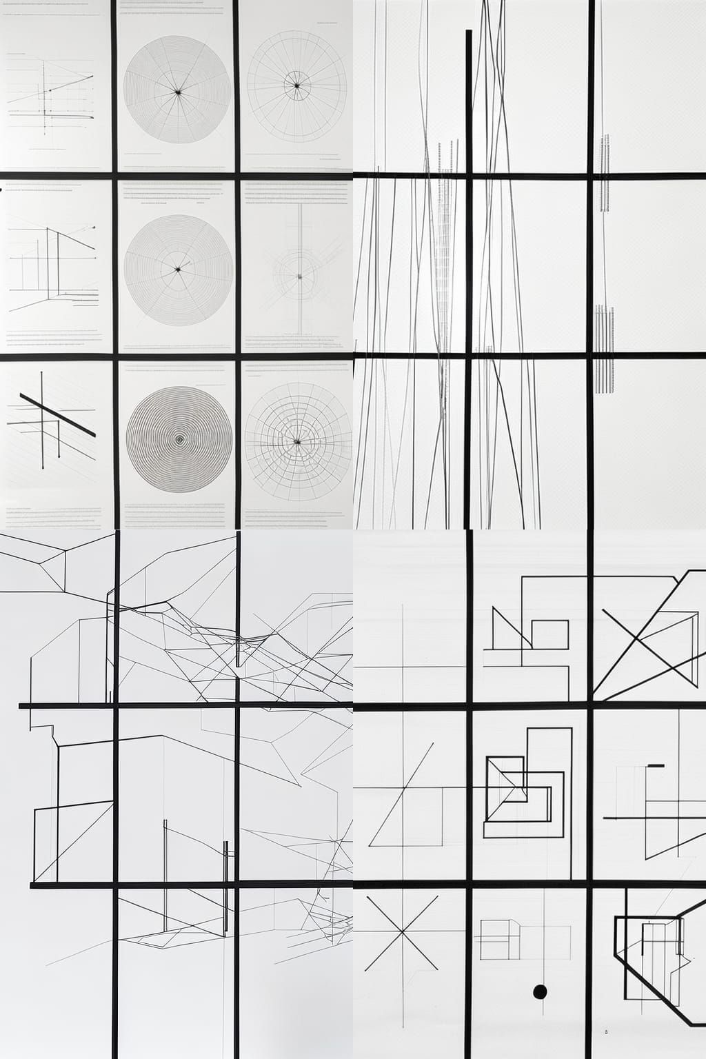Abstract Graphic Score in Black and White