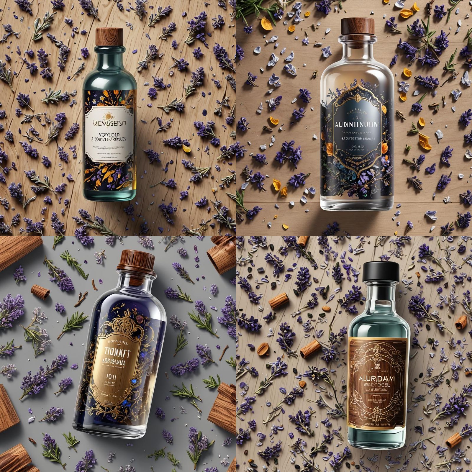 Space Scent Label on Essential Oil Bottle