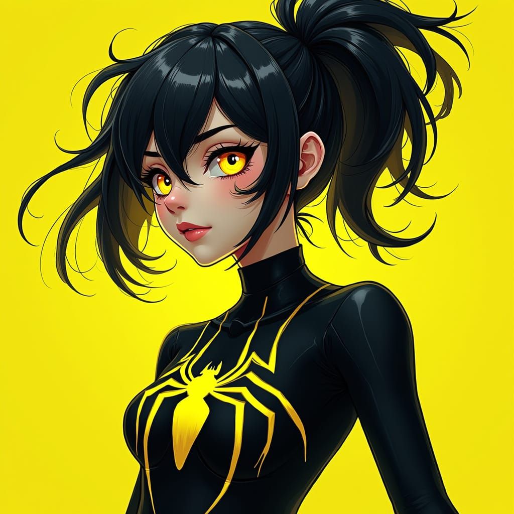 Mystical Cyberpunk Spider Goddess