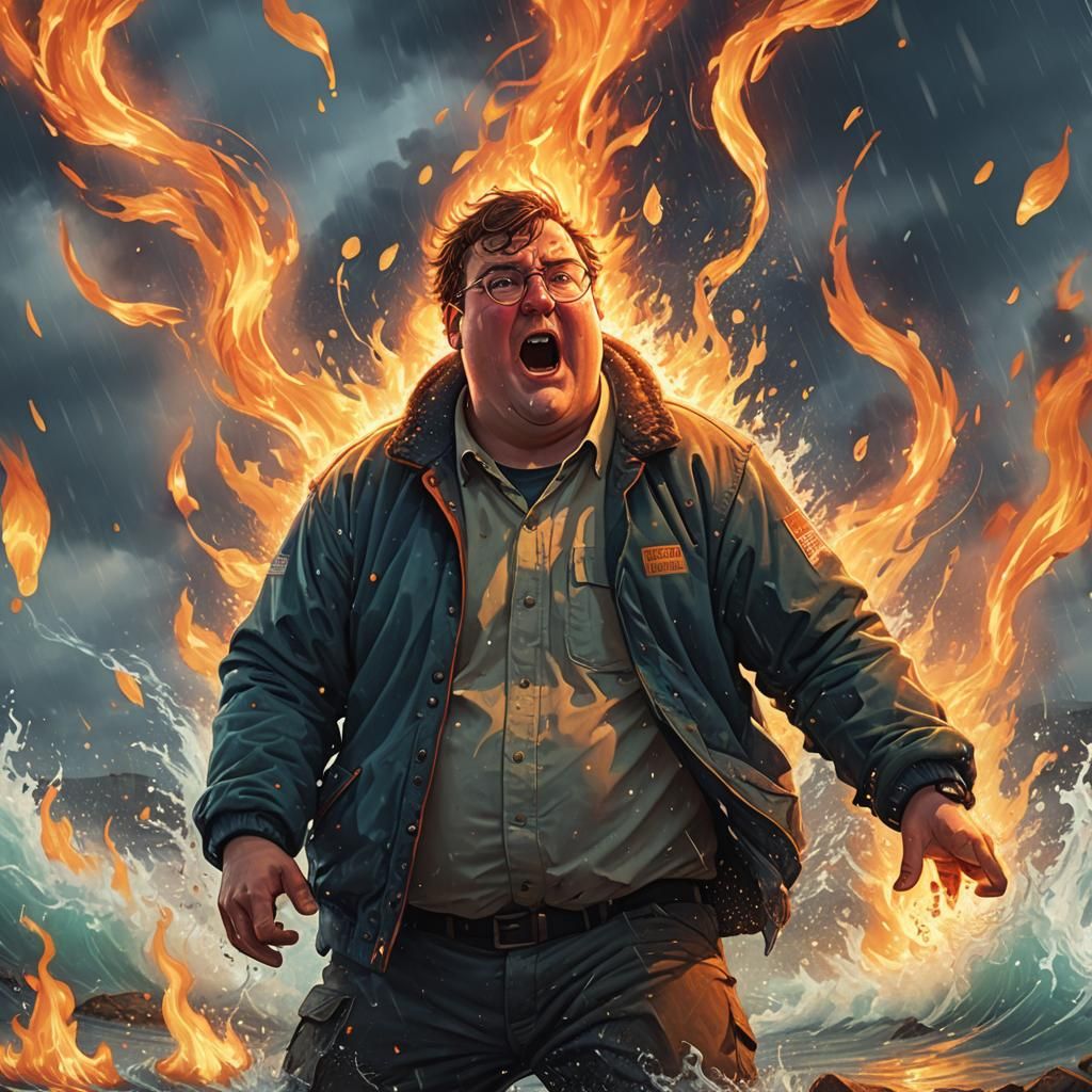 Peter Griffin in Fantasy Fire and Water
