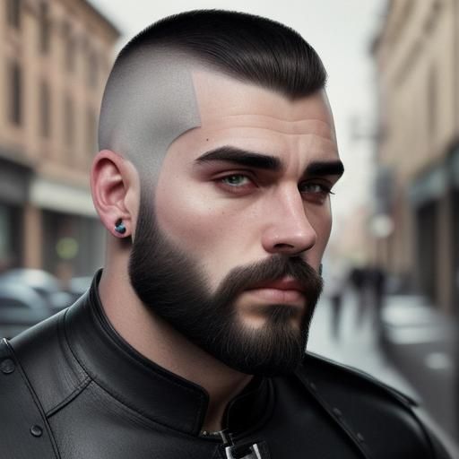 Tom of Finland Style Muscular Man in Leather