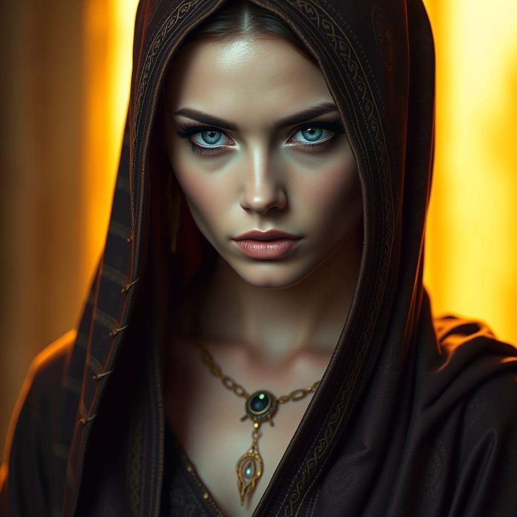 Mystical Bene Gesserit with Inner Power and Subtle Allure