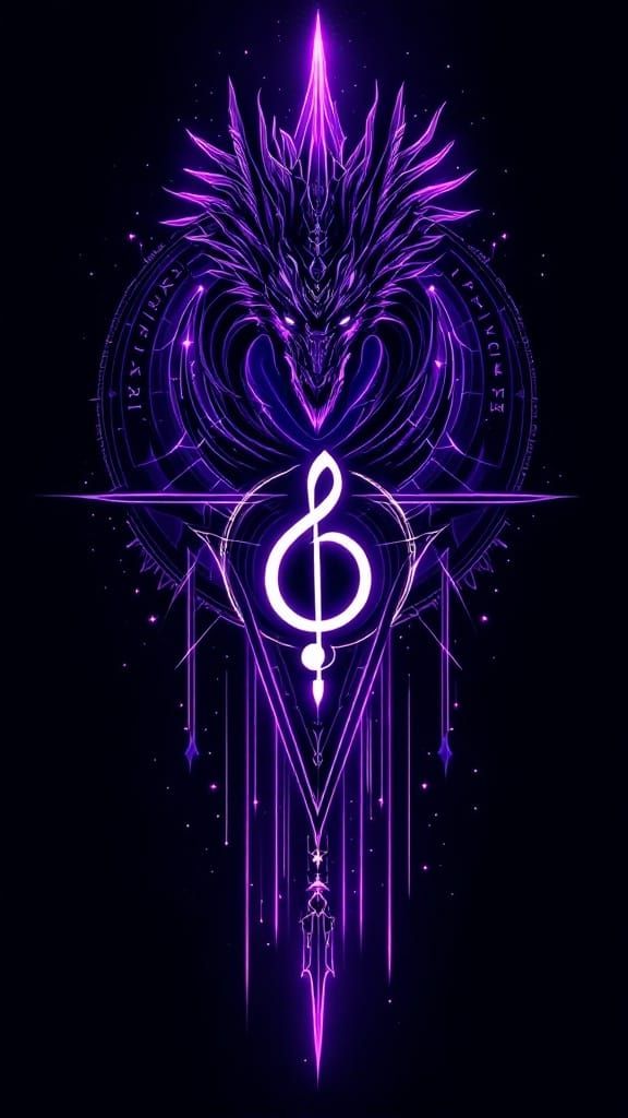 Chaos Sigil Dragon Tattoo Design in Giger Style