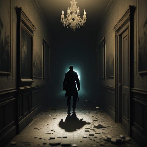 Eerie Abandoned Hallway in Cinematic 3D