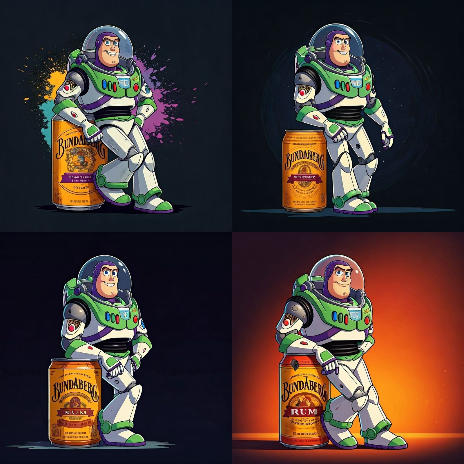 Buzz Lightyear Lounging with Bundaberg Rum: Comic Art