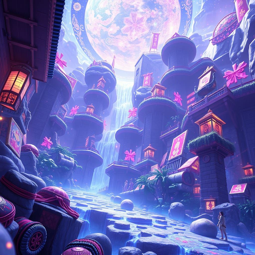 Surreal Anime Landscape in 8k Resolution