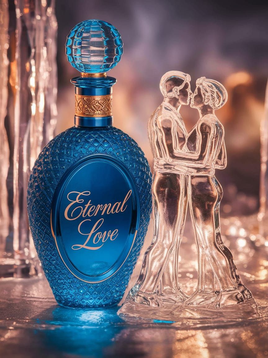 Ethereal Love in Shimmering Ice