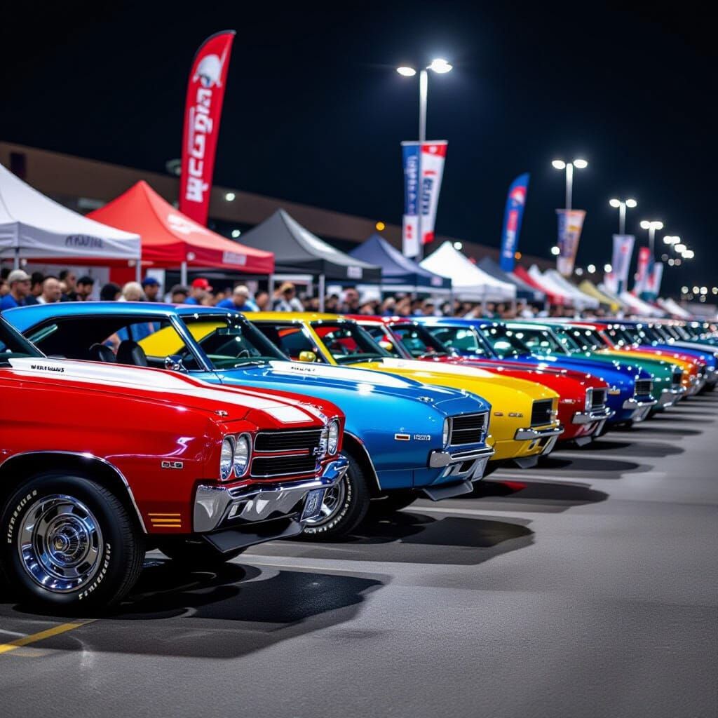Iconic Muscle Cars at Vintage Car Show