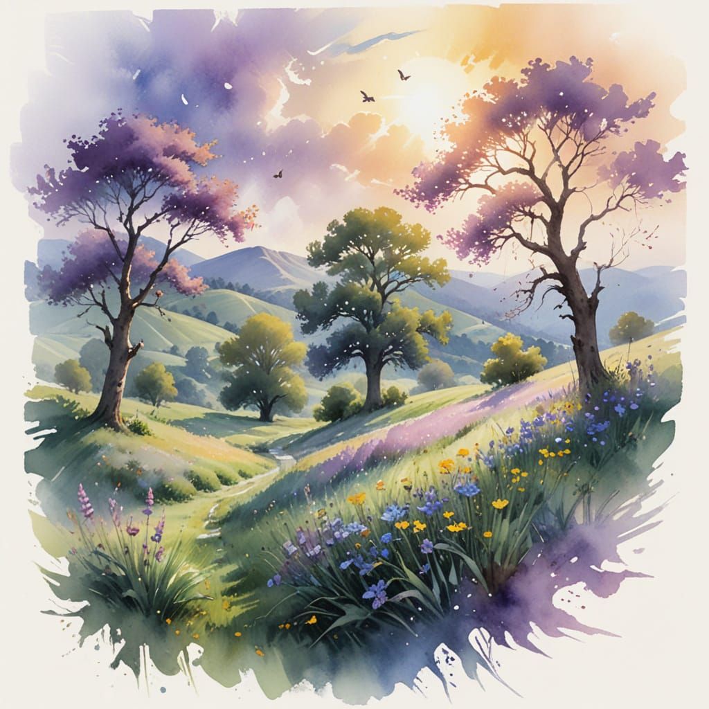 Serenity in a Sunlit Meadow