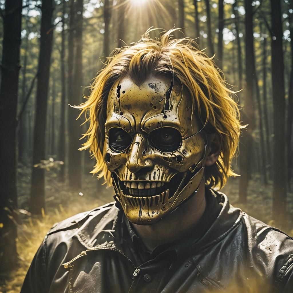 Grinning Man in Miasma: Body Horror Photoillustration