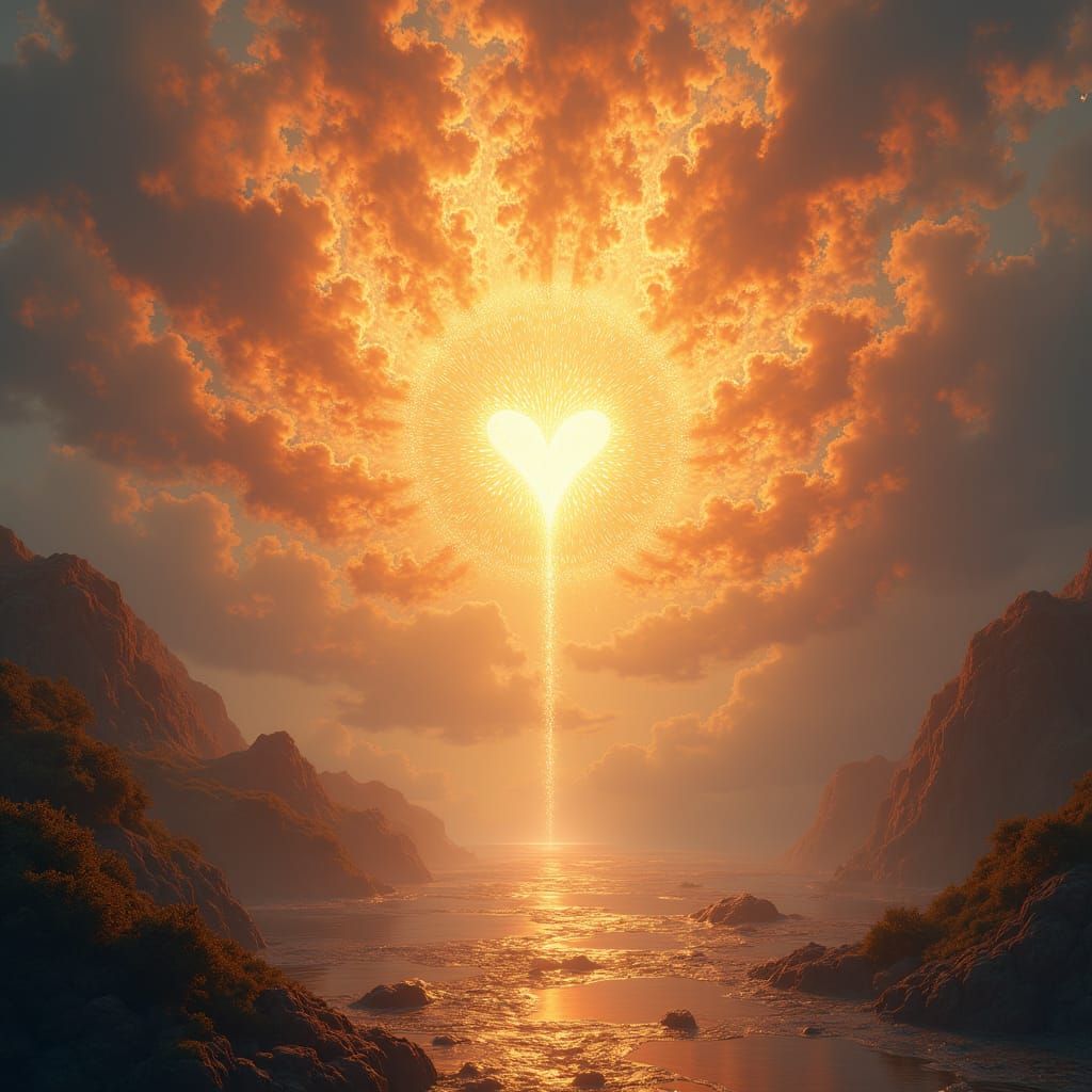 Ethereal Realm of Love in a Dreamlike Style