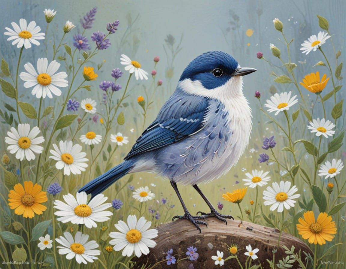 Charming Bird Illustration Inspired by Nature Artists