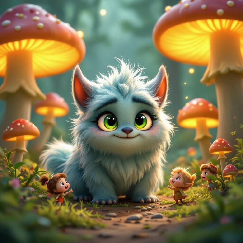 Mischievous Creature Plays Hide-and-Seek with Sprites