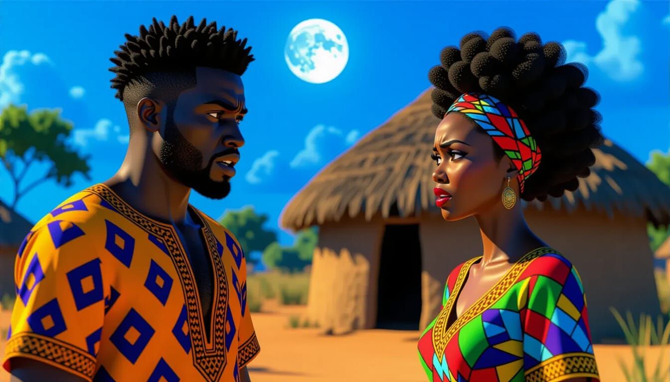 Angry African Couple in Ankara at Night