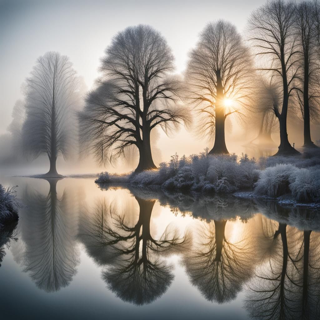 Winter Landscape Photography with Golden Hour Sunlight