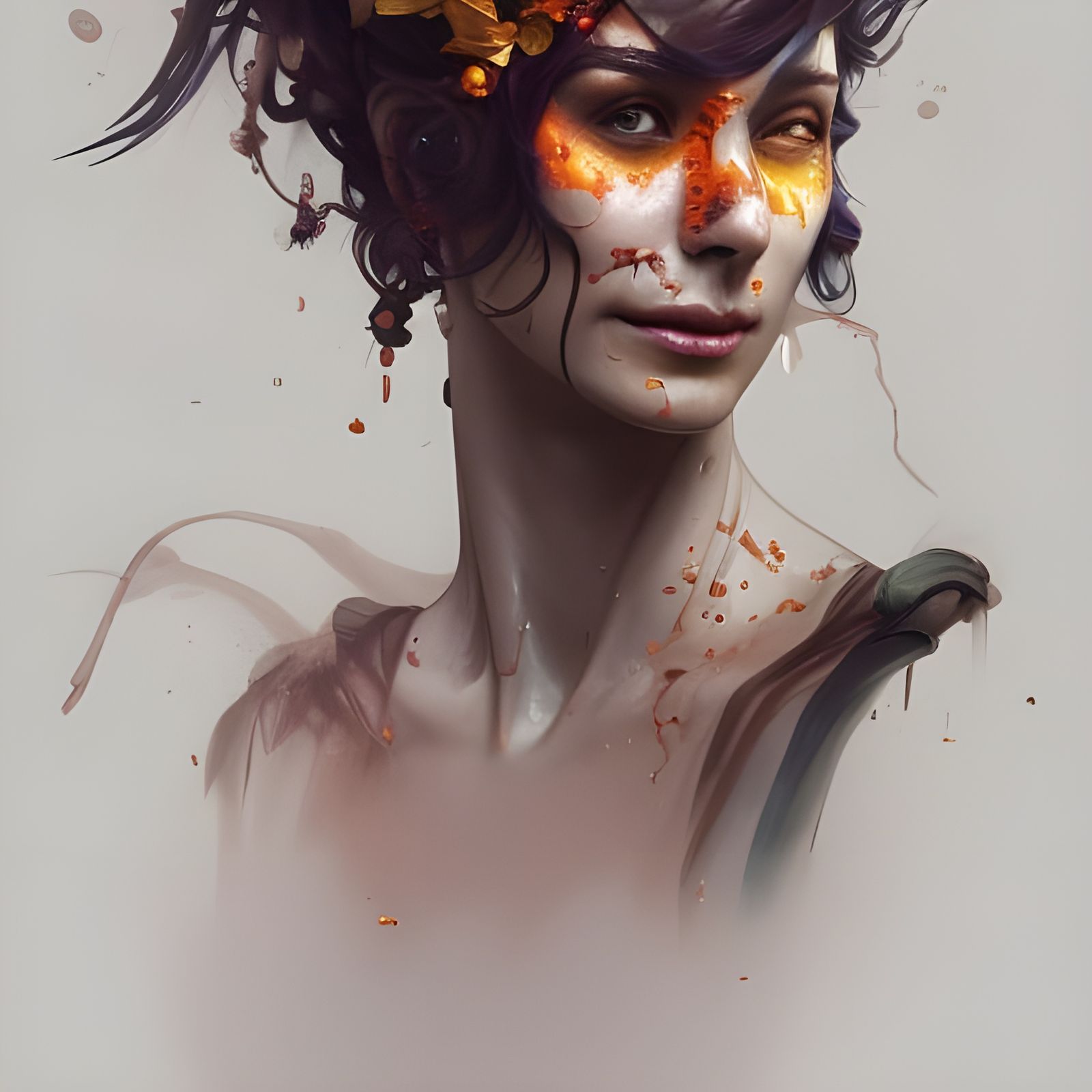 Hyperdetailed Halloween Portrait in Artgerm Style