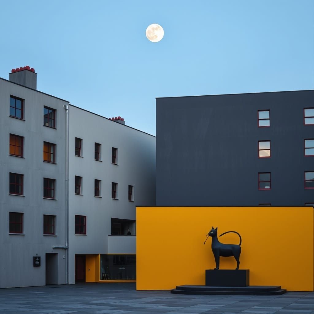 Cat and Fiddle Square, Hobart in Abstract Cubism Style