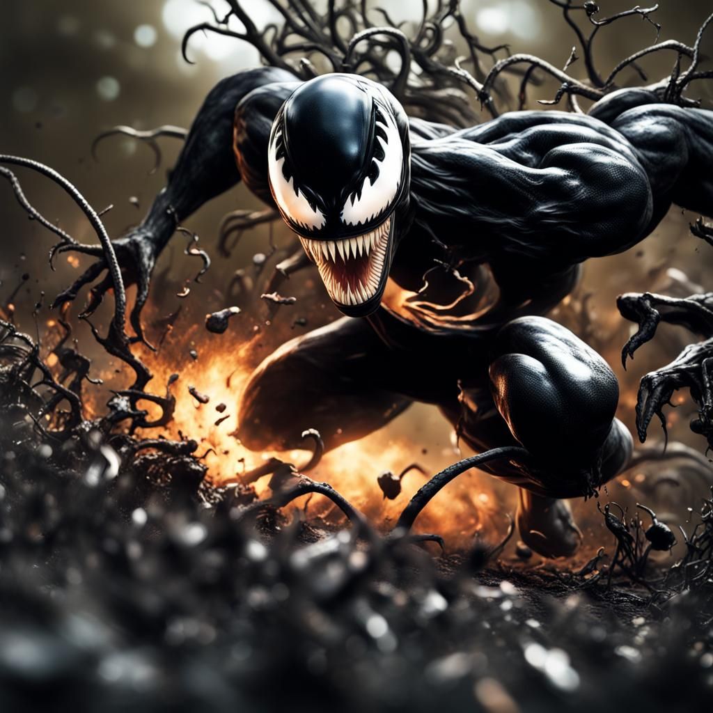 Venom Leaps: Ultra-Realistic Distorted Perspective Photograp...