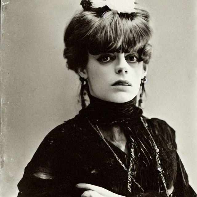 Klaus Kinski in Drag: Victorian Era Portrait