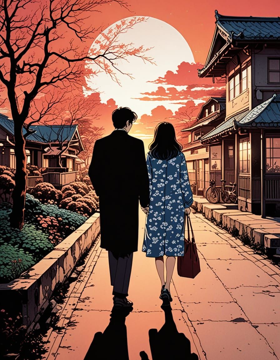 Manga Hospice Romance in Retro Style