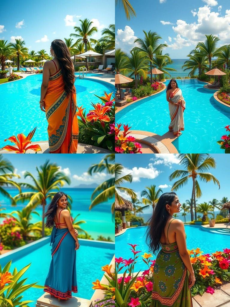 Bollywood Actress Enjoys a Refreshing Swim in a Sparkling Po...