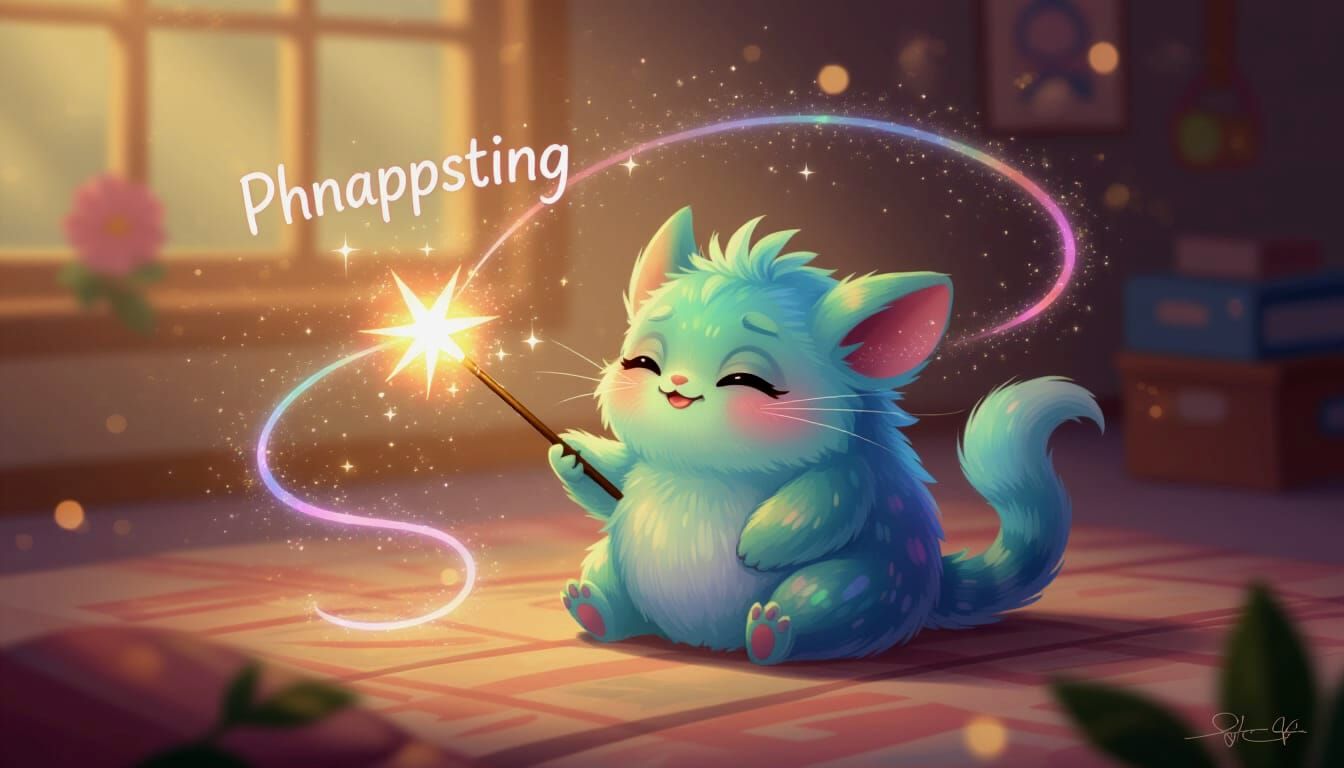 Magical Glowing Creature in Painterly Fantasy Style