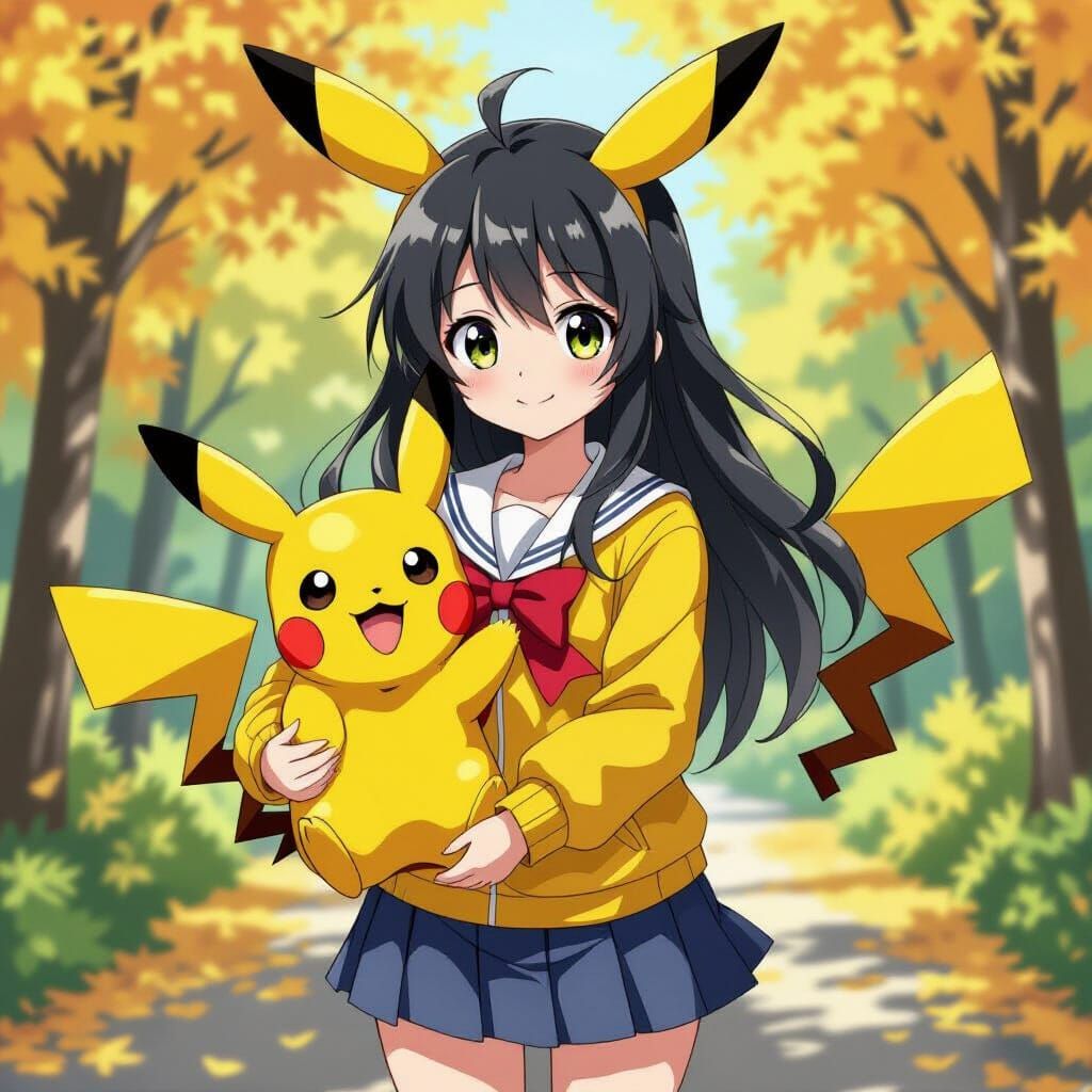 Anime Pikachu Girl Illustration
