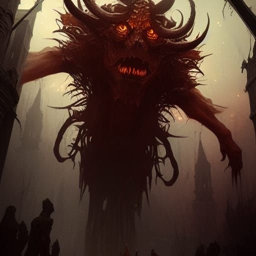 Demons in Dark Fantasy Style