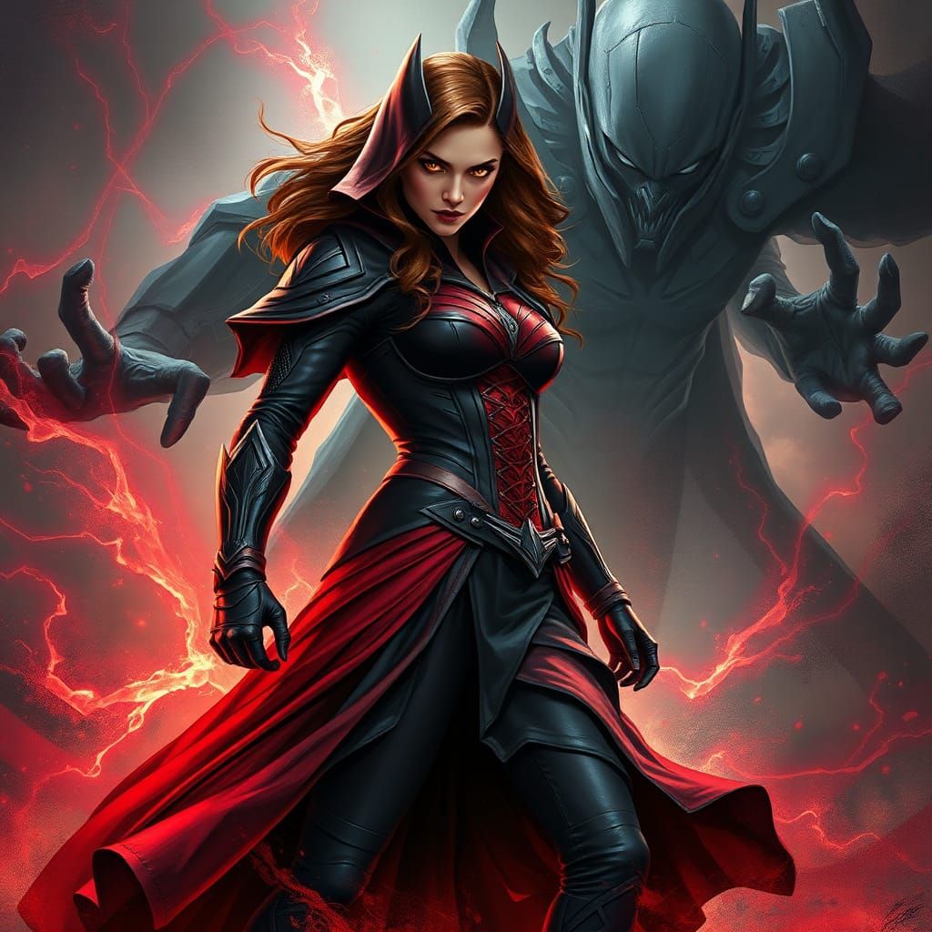 Scarlet Witch Confronts Darkness in Cinematic Style