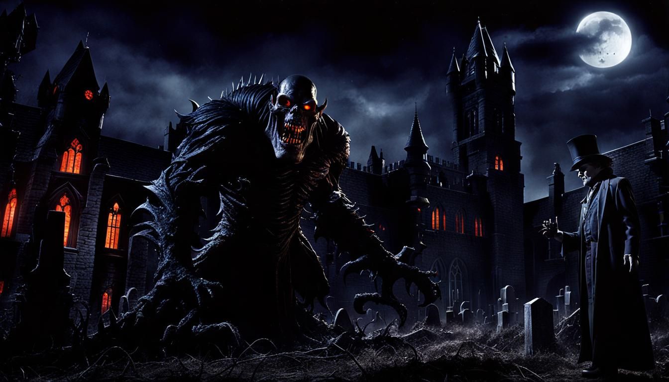 Monster Mash Graveyard Smash in Ethereal Watercolor