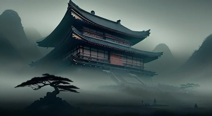 reference Japanese myths and lore variable yokai yaojing Yaoguai variable landscape and nature setting 4k resolution ski...