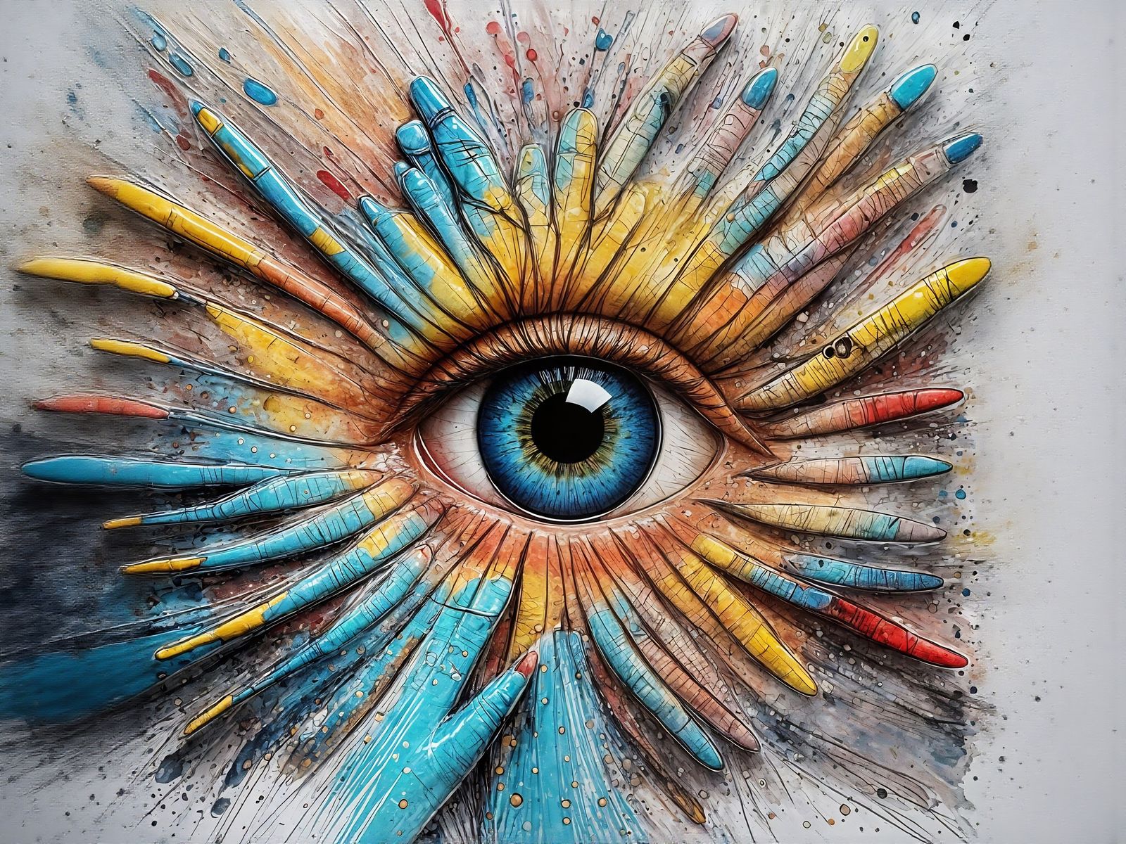 Hand with Spray Can in Moebius Style