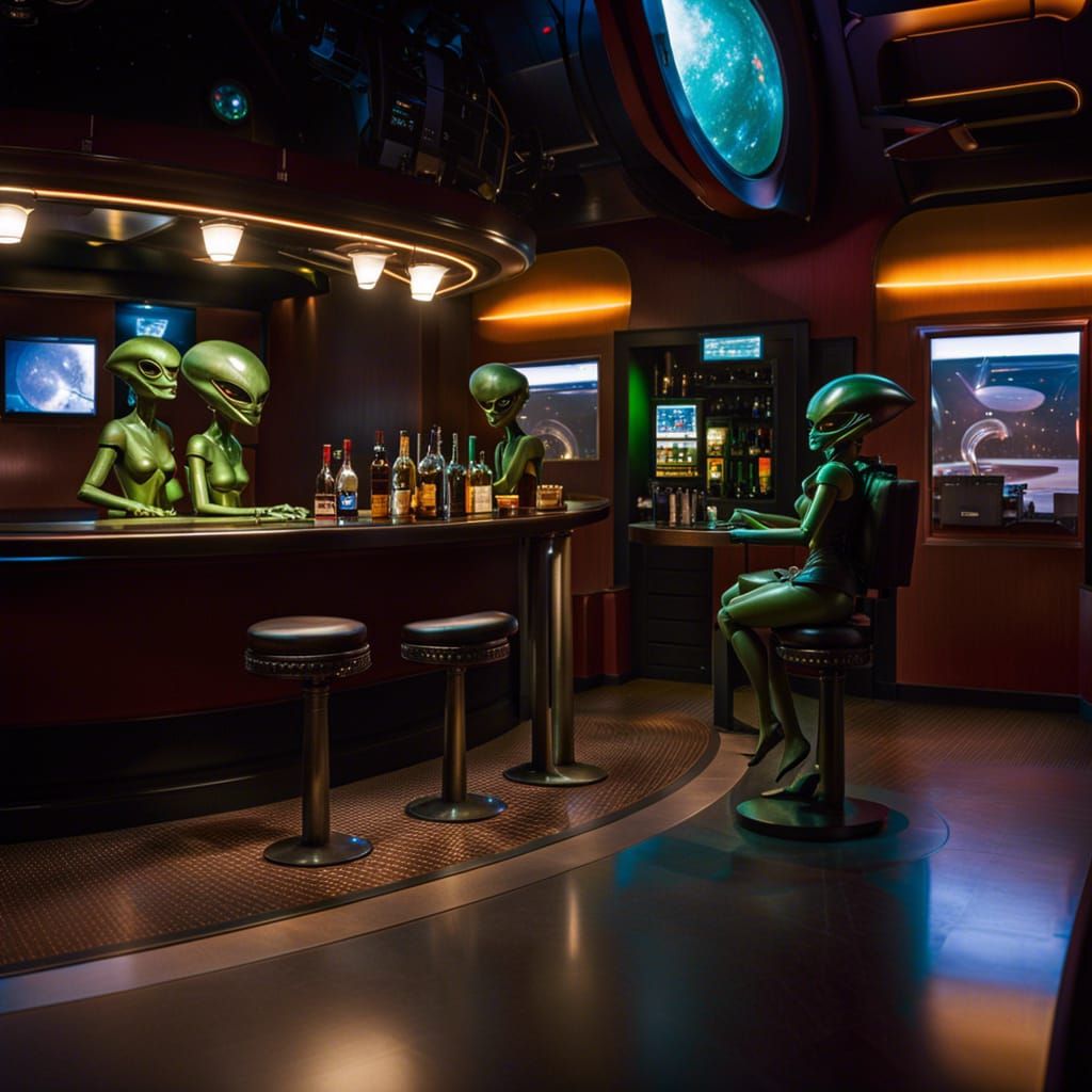 Aliens at Bar in Space Station, Science Fiction