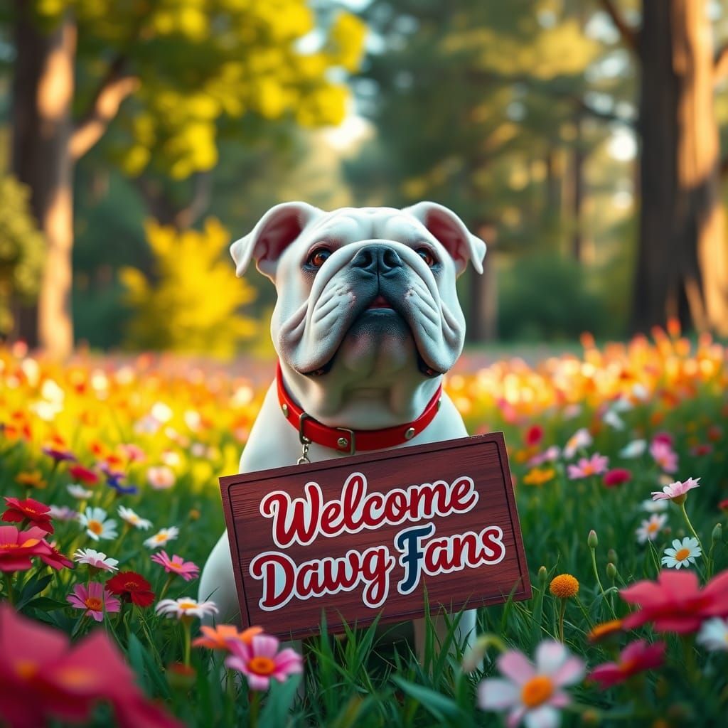 Georgia Bulldog Welcomes Fans in Anime Style