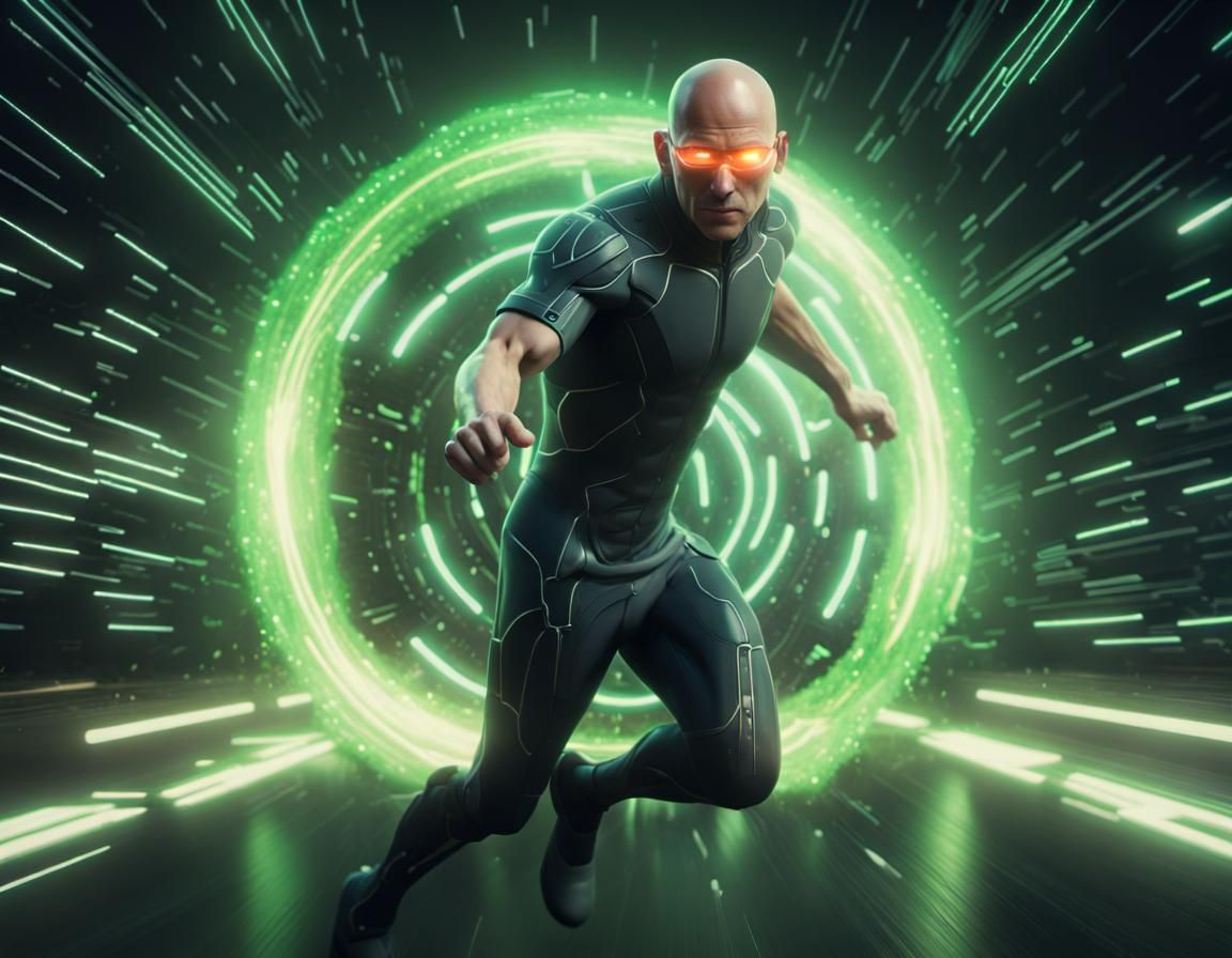 Speedster Creates Light Speed Portal in Pixar Style