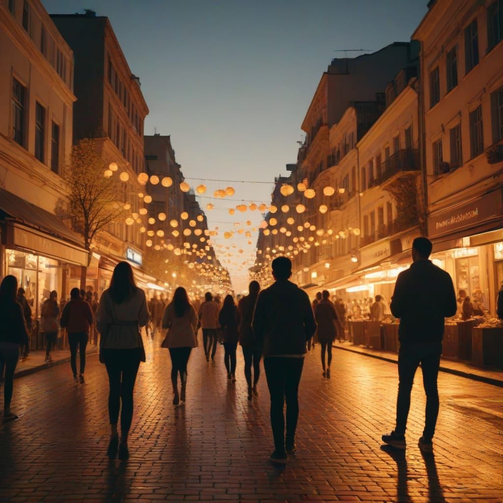 City Photography Day Celebration in Splash Art Style