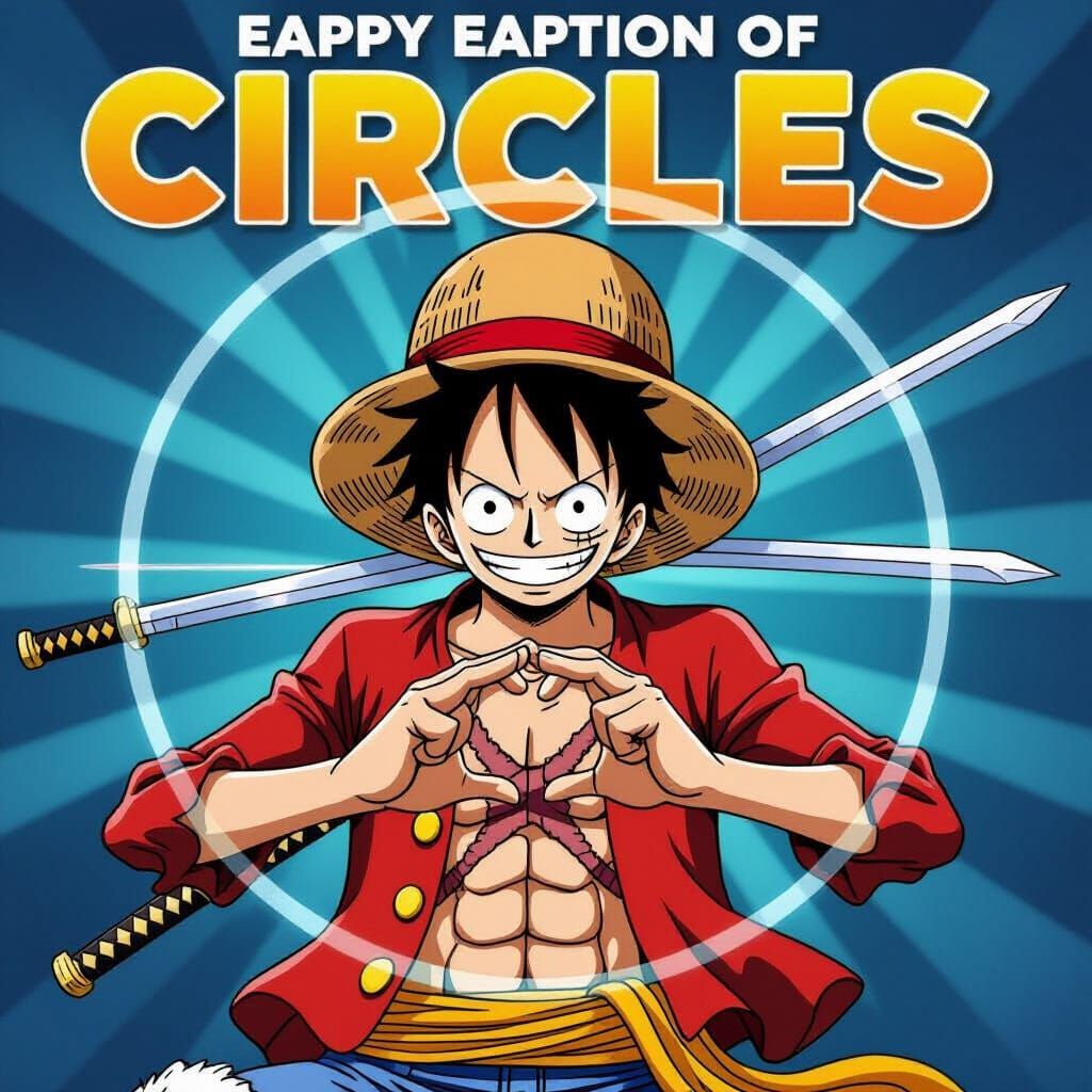 Anime Math Poster: Circles Explained with Luffy and Zoro