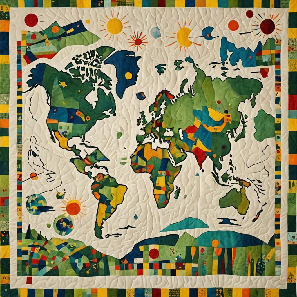 Map of the World Quilt